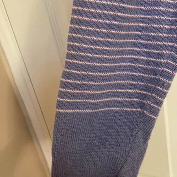 XIRENA / pink purple ombré gradient striped crop roll neck knit sweater small S - Picture 5 of 7